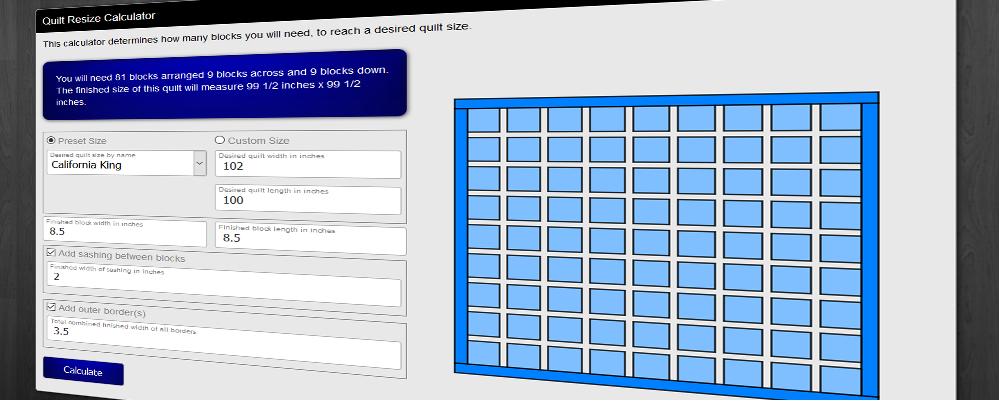 Free Advanced Quilting Calculators